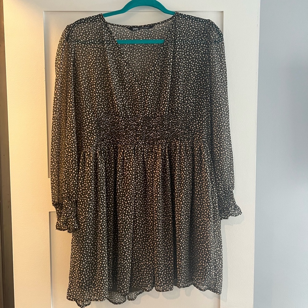 Zara polka dot mini dress